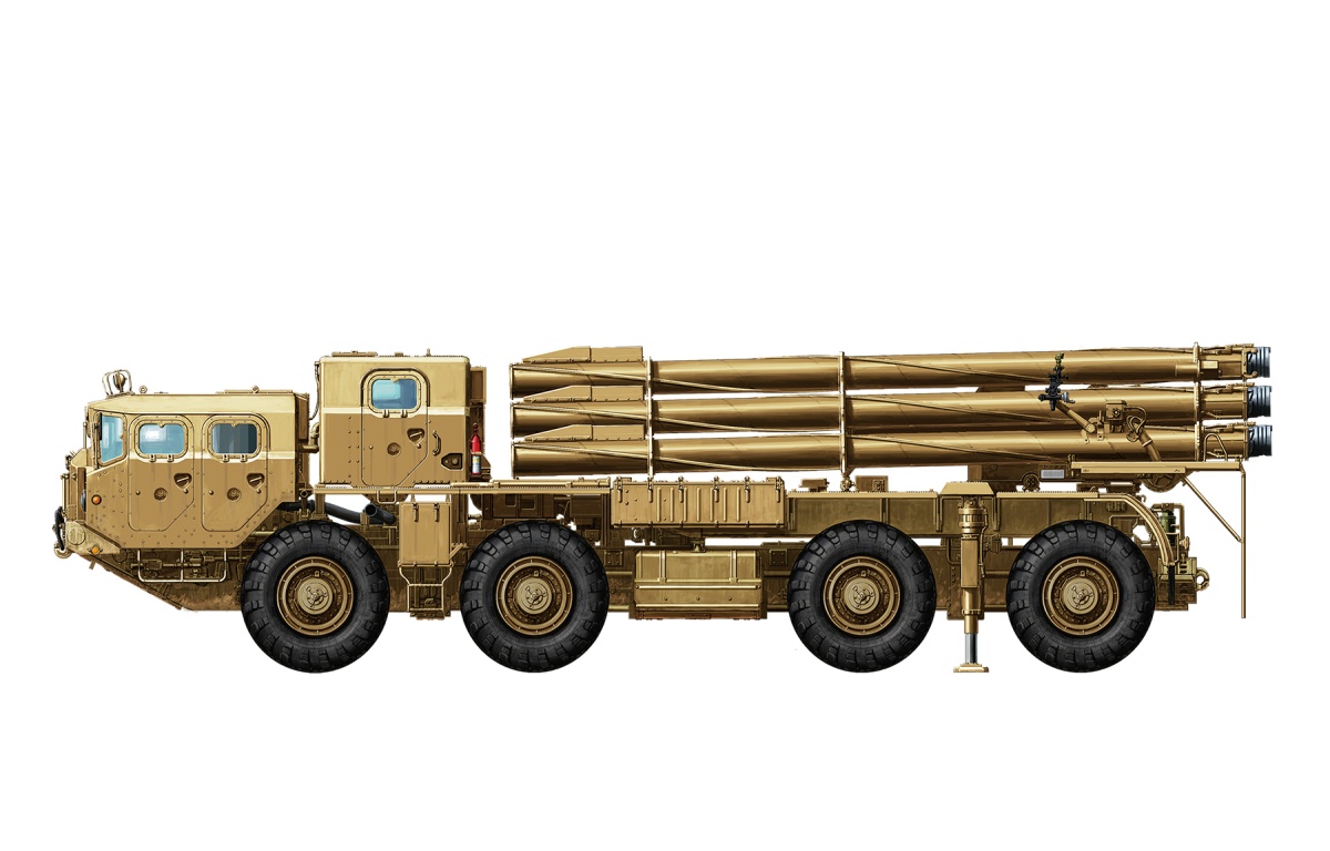 Zdjęcie dodatkowe produktu Rosyjska wyrzutnia rakiet dalekiego zasięgu 9A52-2 Smerch 1:35 Meng SS009