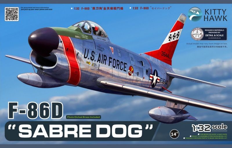 Zdjęcie główne produktu F-86D "Sabre Dog" 1:32 Kittyhawk 32007
