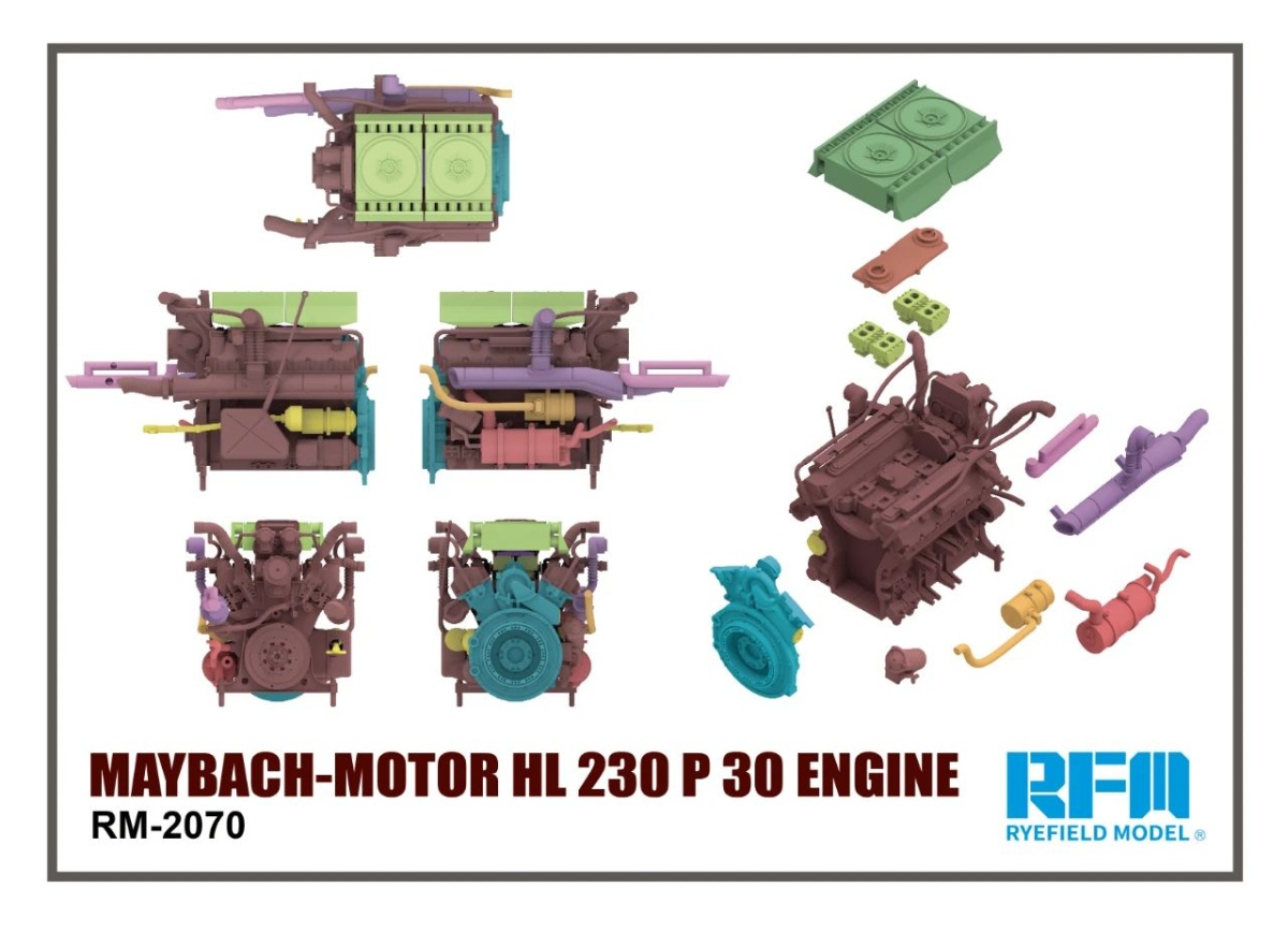 Zdjęcie główne produktu Maybach-Motor HL 230 P 30 Engine 1:35 Rye Field Model 2070