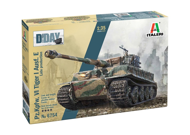 Zdjęcie główne produktu Pz.Kpfw. VI Tiger I Ausf. E Late Production 1:35 Italeri 6754