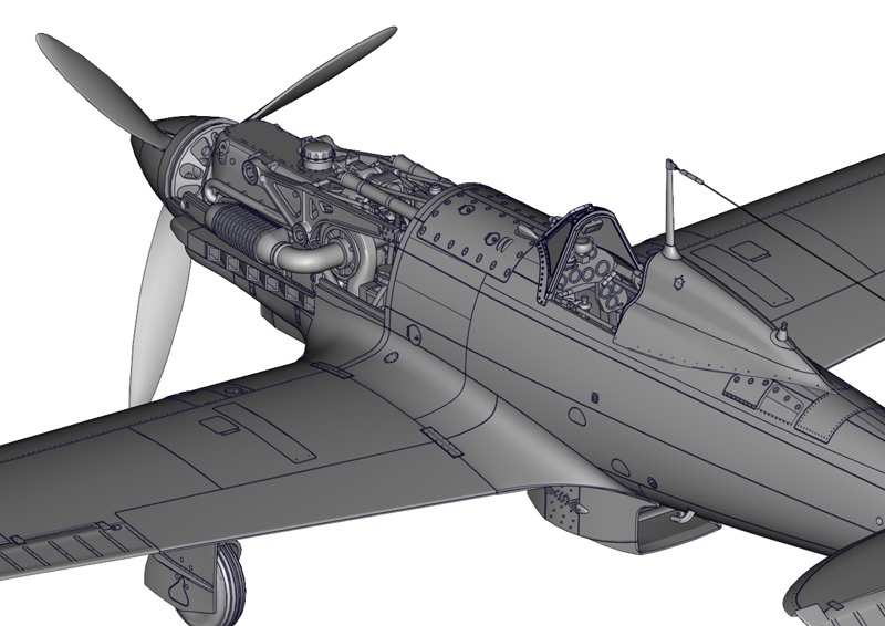 Zdjęcie dodatkowe produktu Macchi.202 Folgore 1:32 Italeri 2518