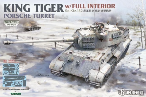 King Tiger Porsche Turret z wnętrzem 1:48 Suyata SUNO-008