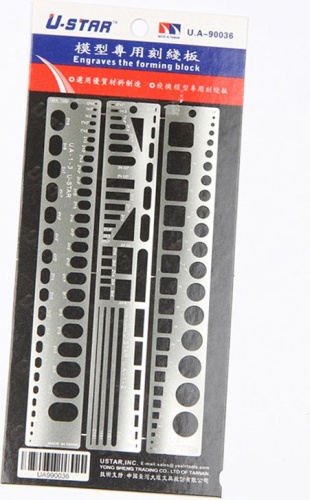 Zestaw szablonów modelarskich do grawerowania U-Star 90036
