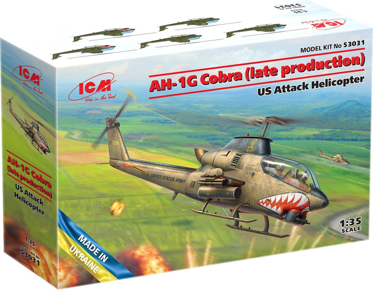 Zdjęcie dodatkowe produktu AH-1G Cobra US Attack Helicopter (Late Production) 1:35 ICM 53031