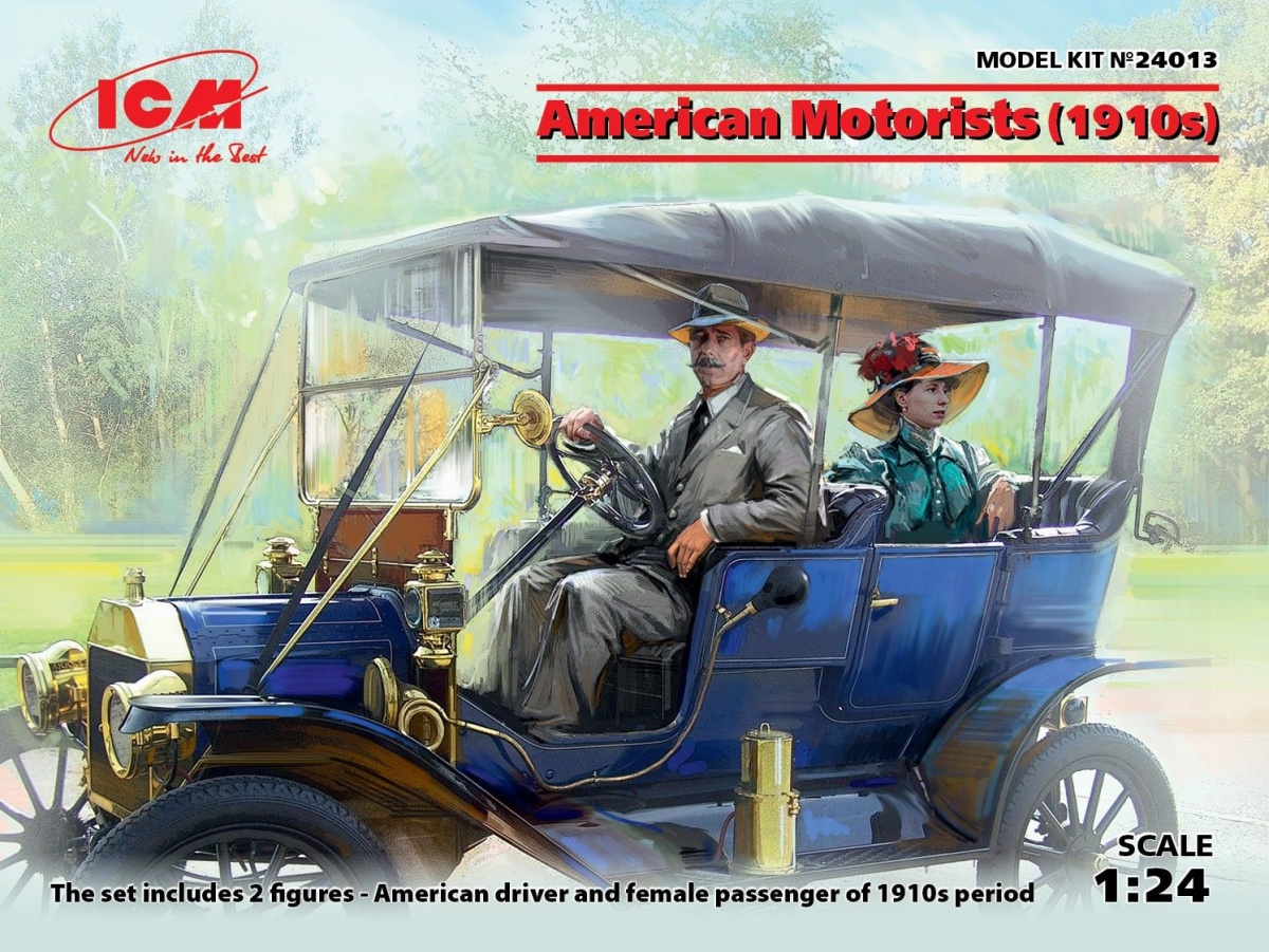 Zdjęcie główne produktu Amerykańscy kierowcy (1910) 1:24 ICM 24013