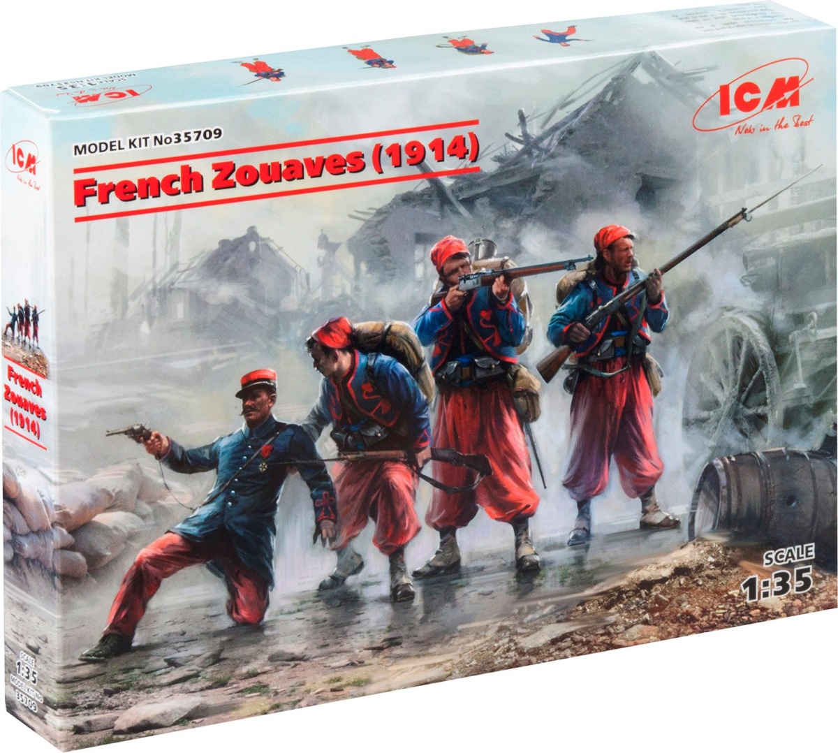 Zdjęcie dodatkowe produktu Francuscy Żuawi (1914) 1:35 ICM 35709