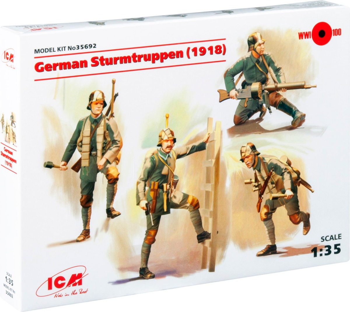 Zdjęcie dodatkowe produktu Niemieccy Sturmtruppen (1918) 1:35 ICM 35692