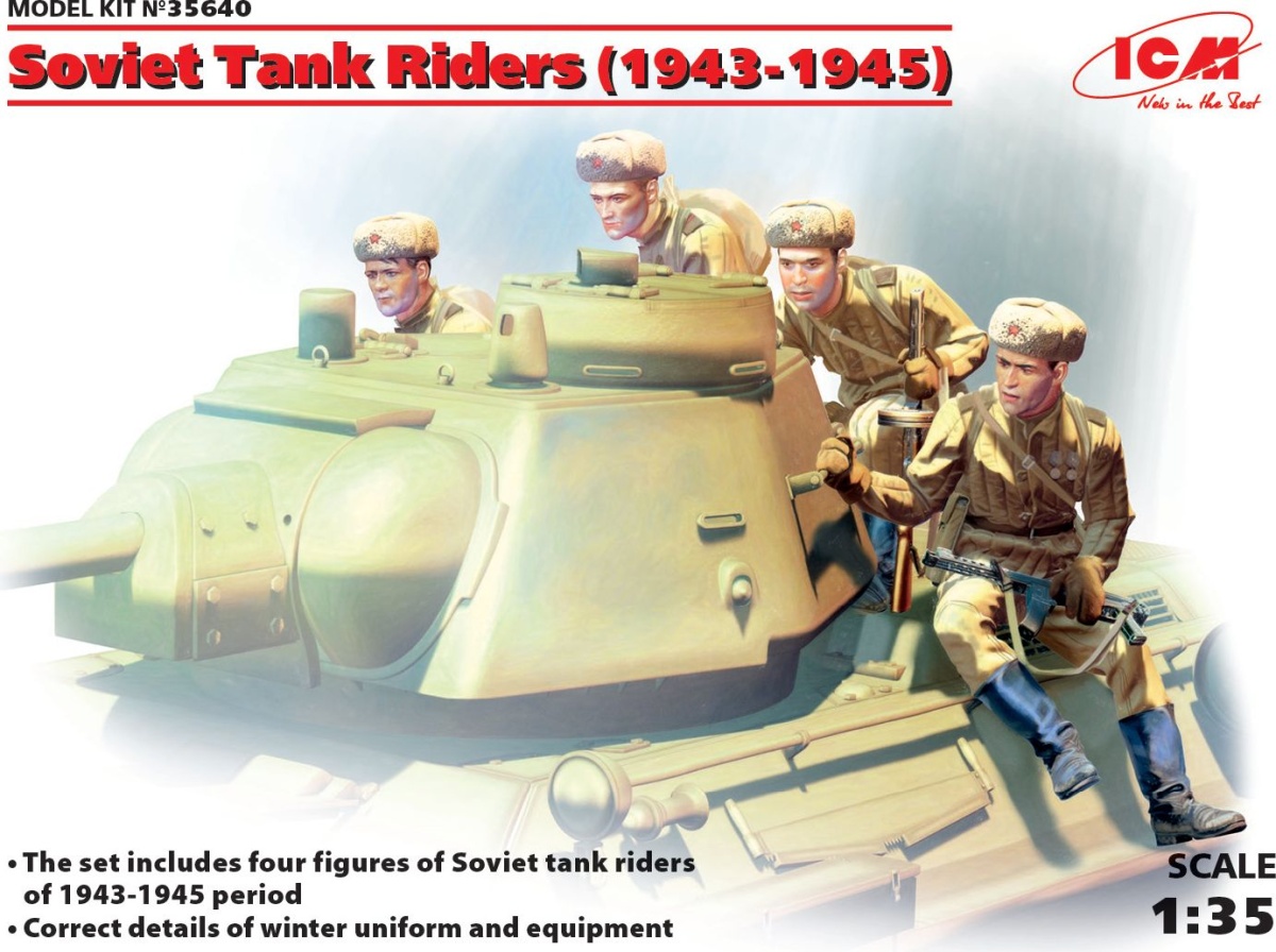 Zdjęcie główne produktu Soviet Tank Riders (1943-1945) 1:35 ICM 35640