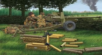 OQF 6 Pdr Anti-Tank Mk.IV on Carriage Mk.III (Airborne) w/Crew 1:35 Bronco CB35168