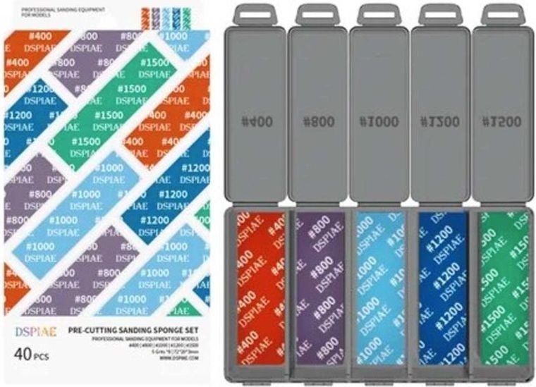Zdjęcie główne produktu Zestaw papierów ściernych (400, 800, 1000, 1200, 1500) na elastycznej gąbce DSPIAE DS3-S01