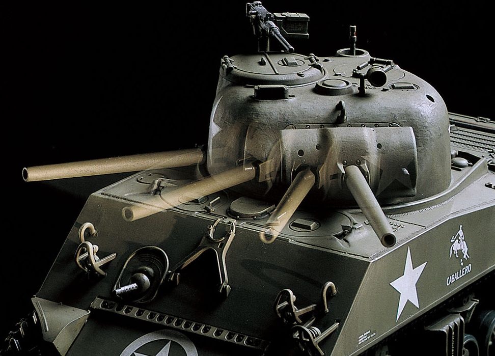 Zdjęcie dodatkowe produktu U.S. Medium Tank M4A3 Sherman (zdalnie sterowany, do samodzielnego złożenia) 1:35 Tamiya 48217