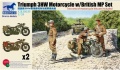 Zdjęcie główne produktu Brytyjski motocykl Triumph 3HW wraz z policją wojskową 1:35 Bronco CB35035