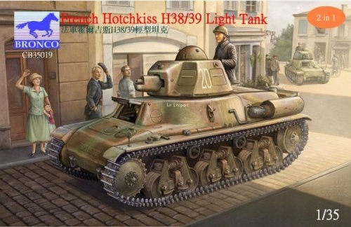 Francuski lekki czołg Hotchkiss H38/39 1:35 Bronco CB35019