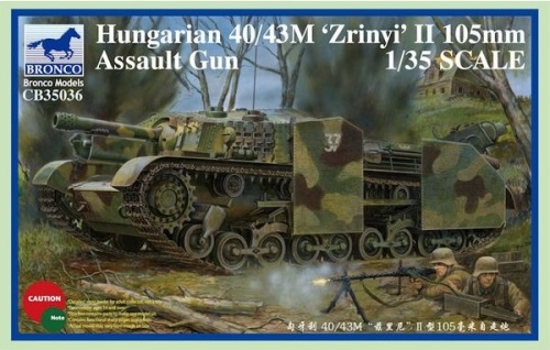 Węgierskie działo szturmowe 105 mm 40/43 M Zrinyi II 1:35 Bronco CB35036