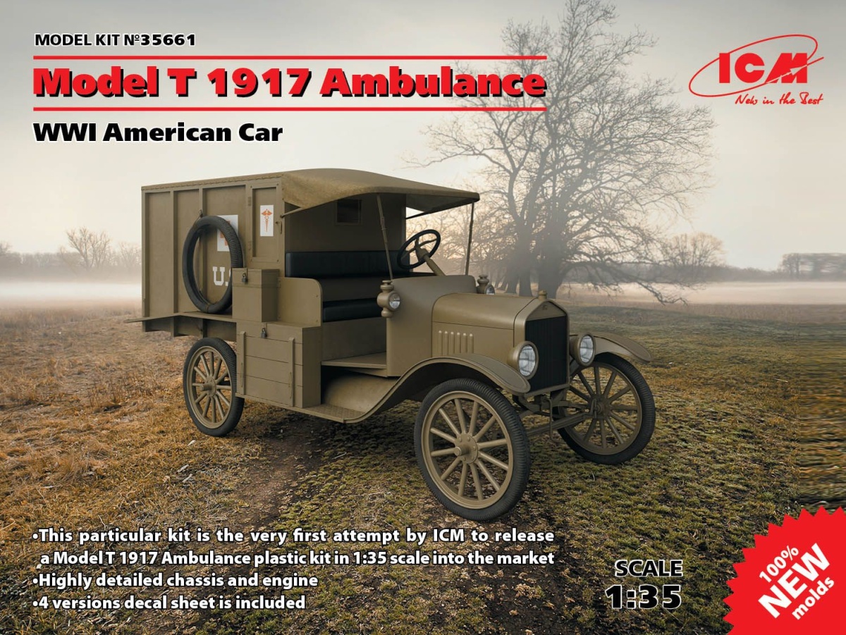 Zdjęcie dodatkowe produktu Ambulans Model T 1917 1:35 ICM 35661