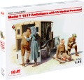 Zdjęcie dodatkowe produktu Ambulans Model T 1917 z amerykańskim personelem medycznym 1:35 ICM 35662