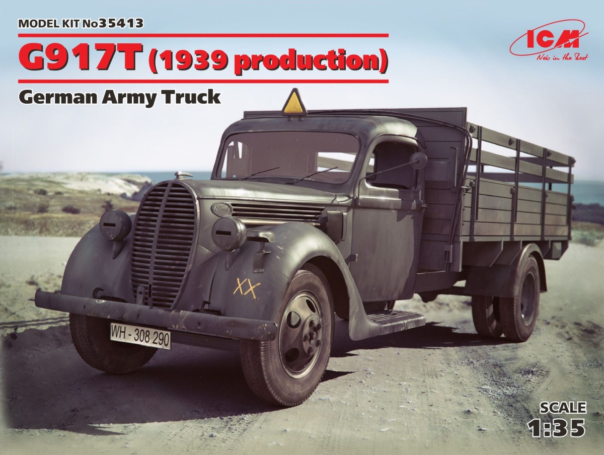 Zdjęcie główne produktu Niemiecka ciężarówka wojskowa G917T (produkcja 1939) 1:35 ICM 35413