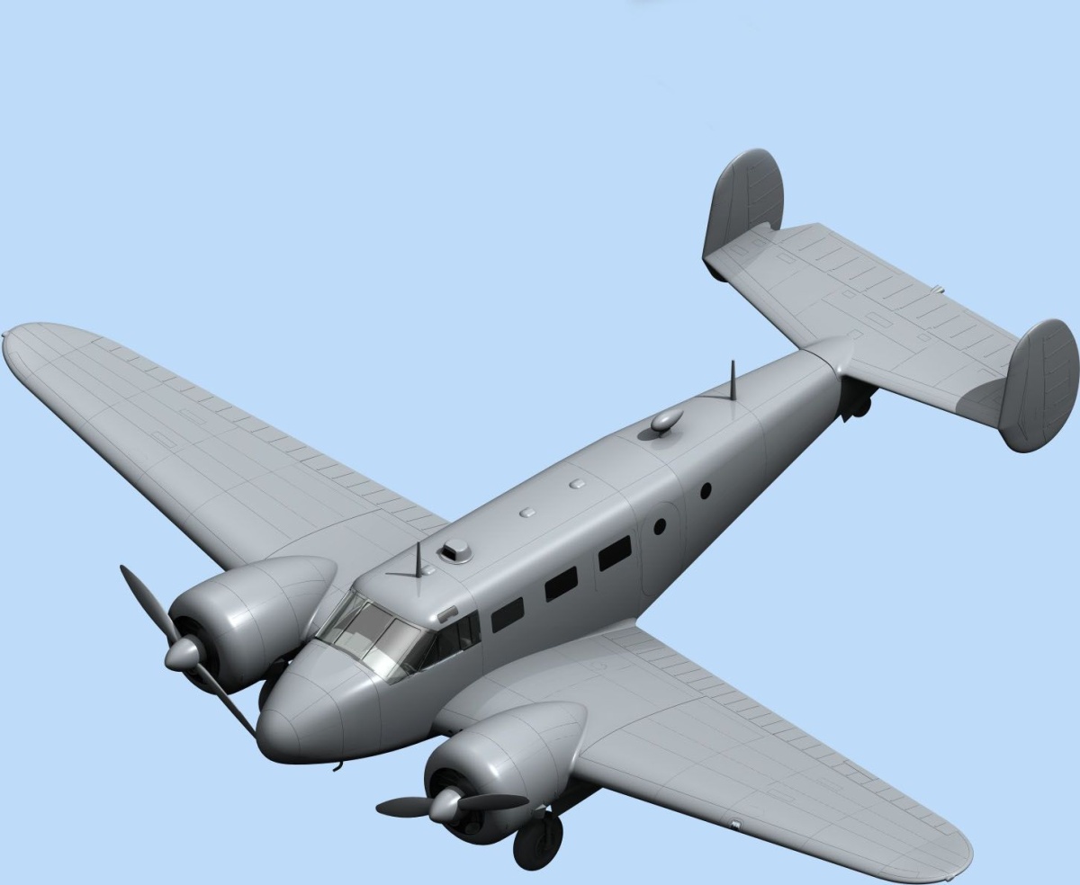 Zdjęcie dodatkowe produktu C18S Amerykański samolot pasażerski 1:48 ICM 48185