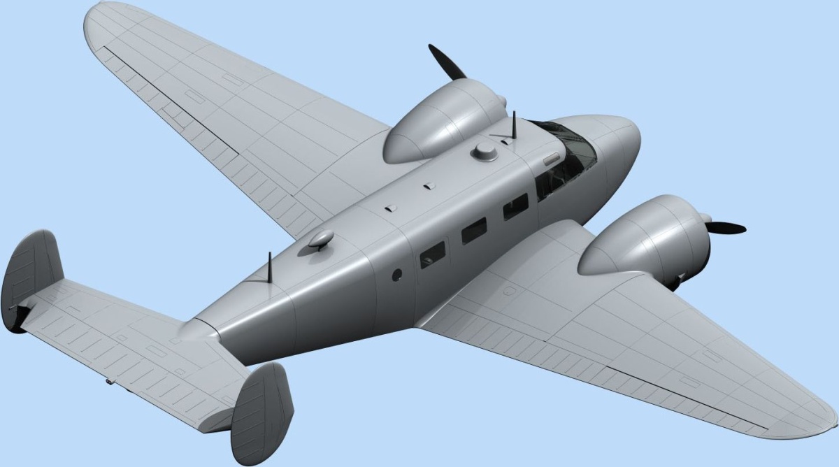 Zdjęcie dodatkowe produktu C18S Amerykański samolot pasażerski 1:48 ICM 48185