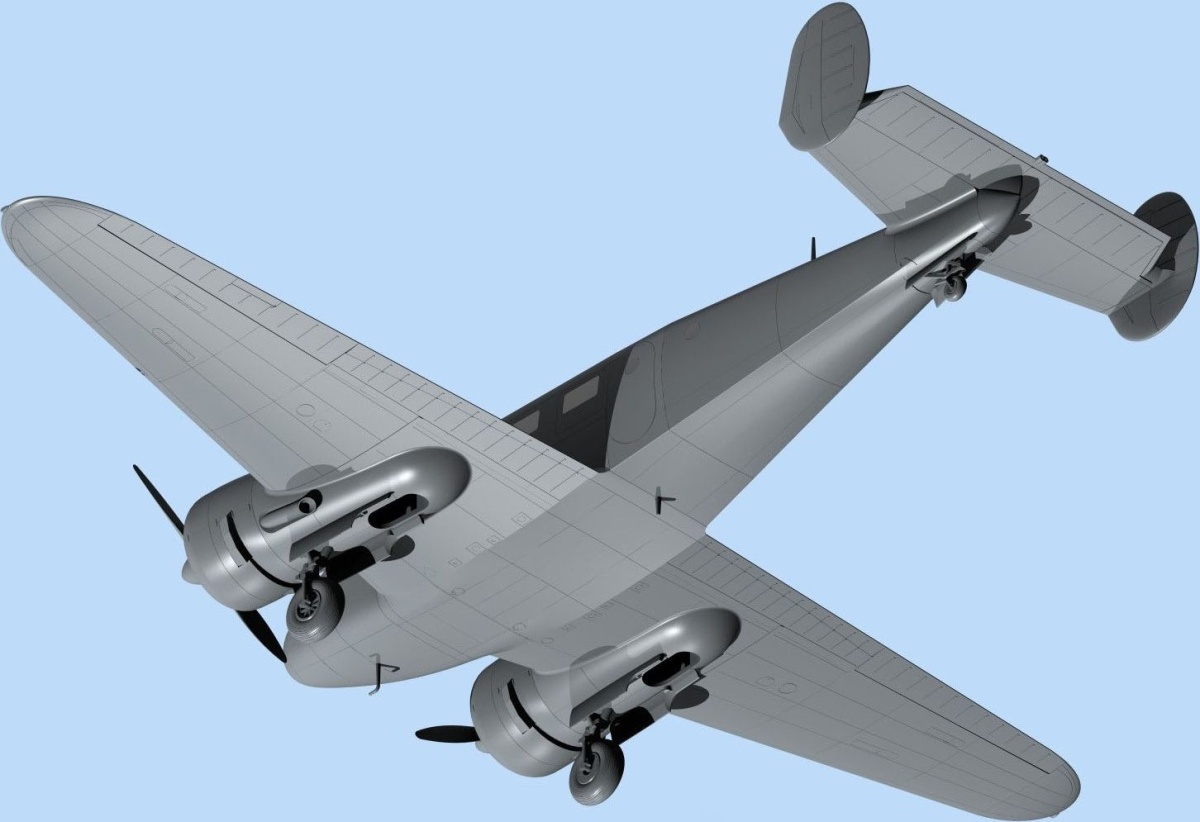 Zdjęcie dodatkowe produktu C18S Amerykański samolot pasażerski 1:48 ICM 48185