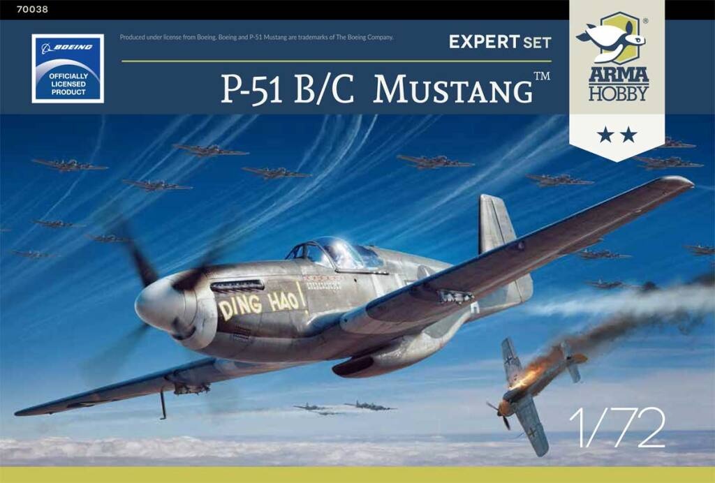 Zdjęcie główne produktu Mustang P-51 B/C Expert Set 1:72 Arma Hobby 70038