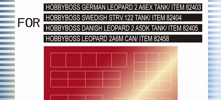 Zdjęcie dodatkowe produktu Naklejka z powłoką antyrefleksyjną dla czołgu Leopard 2 1:35 AFV Club AC35015