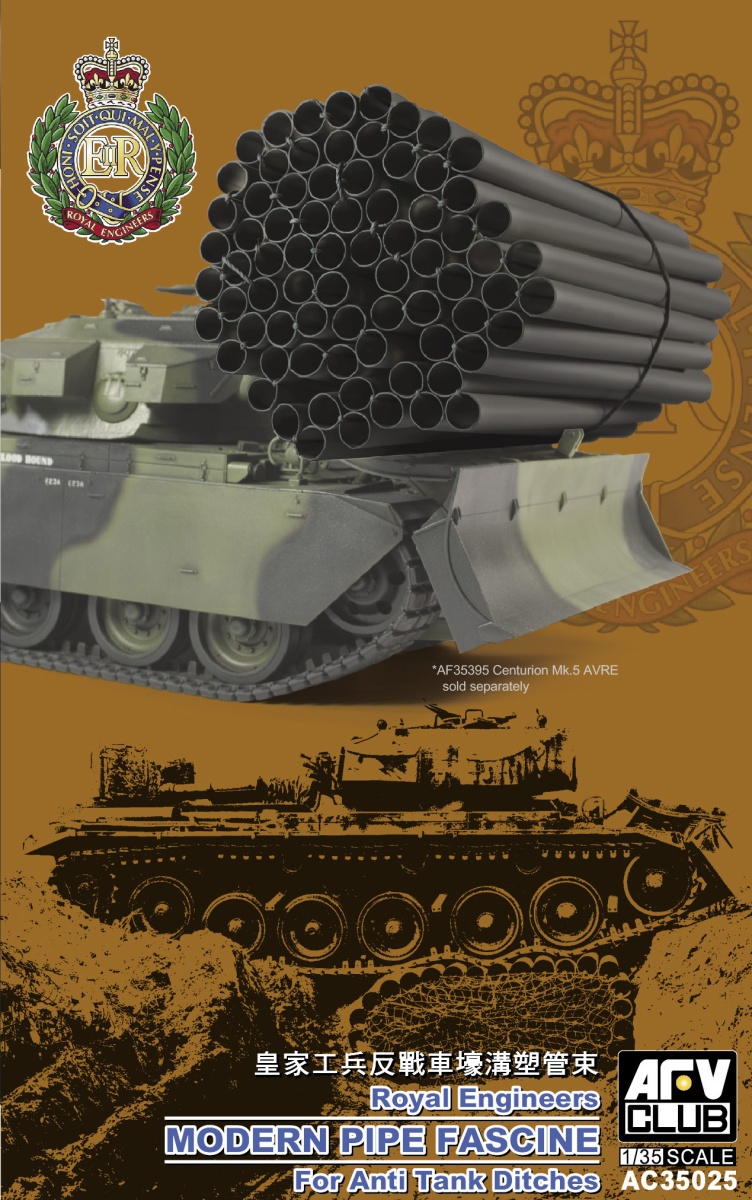 Zdjęcie główne produktu Współczesna faszyna z rur dla Royal Engineers do rowów przeciwczołgowych 1:35 AFV Club AC35025
