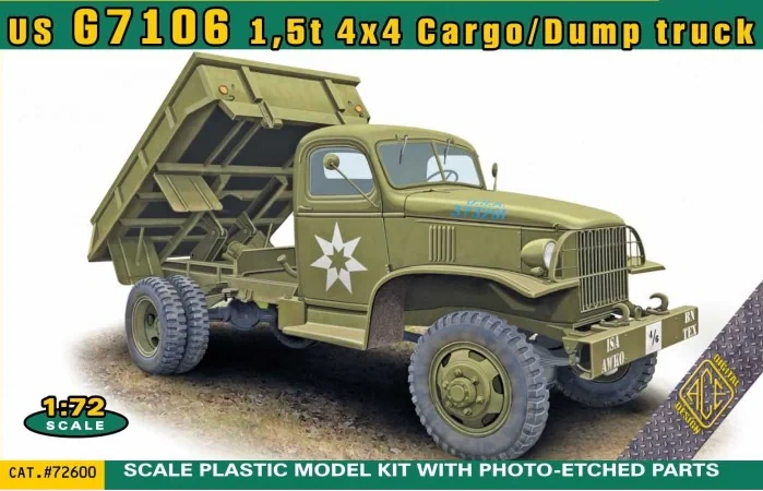 Zdjęcie główne produktu US G7106 1,5t 4x4 Ciężarówka/wywrotka 1:72 Ace 72600