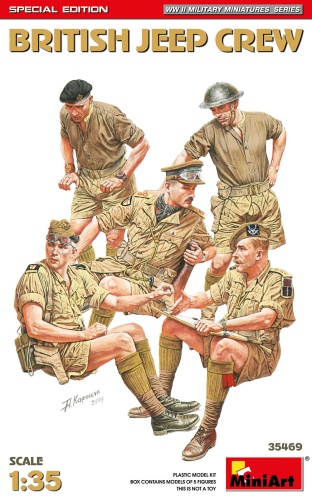 British Jeep Crew Edycja Specjalna (5 Figurek) 1:35 MiniArt 35469