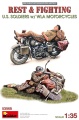 Zdjęcie główne produktu Odpoczynek i walka amerykańskich żołnierzy z motocyklami WLA 1:35 Mini Art 53068