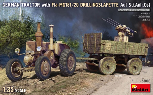 Niemiecki ciągnik z Fla-MG151/20 Drillingslafette na Sd.Anh.Ost 1:35 MiniArt 53008