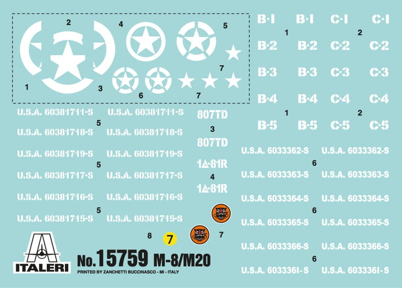 Zdjęcie dodatkowe produktu Pojazd pancerny M8/M20 1:56 Italeri 15759