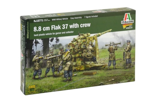 Artyleria przeciwlotnicza 88mm z załogą 1:56 Italeri 15771