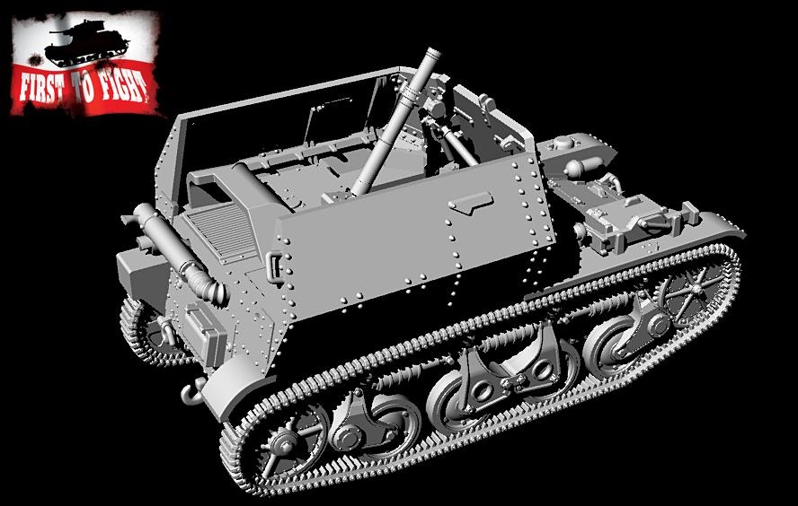 Zdjęcie dodatkowe produktu Niemiecki moździerz 8 cm na lekkim czołgu rozpoznawczym AMR 35(f) 1:72 First To Fight PL124
