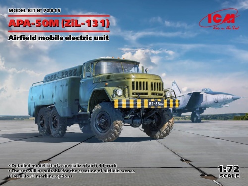 APA-50М (ZiL-131) Lotniskowa mobilna jednostka elektryczna 1:72 ICM 72815