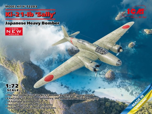 Ki-21-Ib "Sally" Japoński ciężki bombowiec 1:72 ICM 72203