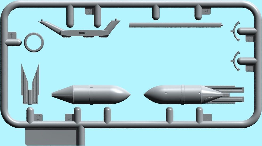 Zdjęcie dodatkowe produktu Hs 126A-1 z zasobnikiem na bomby 1:48 ICM 48213