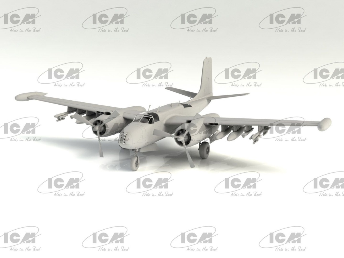 Zdjęcie dodatkowe produktu B-26K Counter Invader, samolot szturmowy USAF z wojny w Wietnamie 1:48 ICM 48279