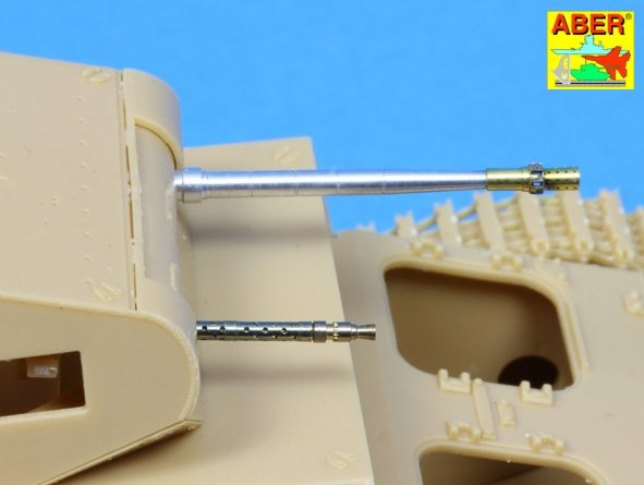 Zdjęcie dodatkowe produktu Zestaw luf KwK.30 i MG 34 do Czołgu Pz.Kpfw. II, Ausf.A do F ABER 35L106N