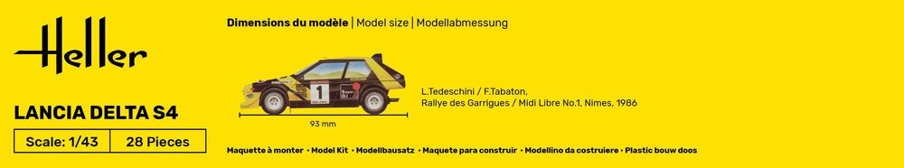 Zdjęcie dodatkowe produktu Lancia Delta S4 1:43 STARTER KIT Heller 56177