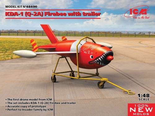 KDA-1 (Q-2A) Firebee z przyczepą 1:48 ICM 48400