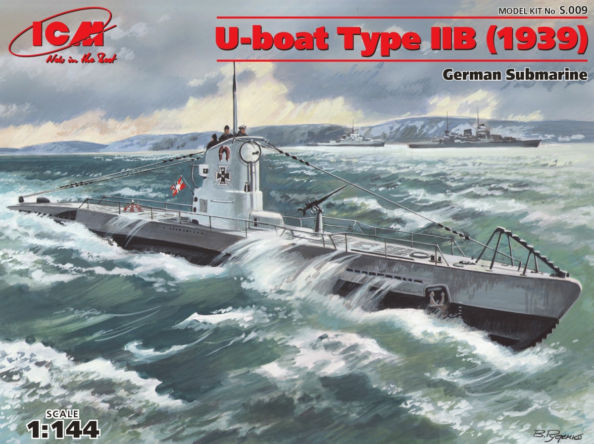 Zdjęcie główne produktu Niemiecki okręt podwodny U-Boat Type IIB (1939) 1:144 ICM S009