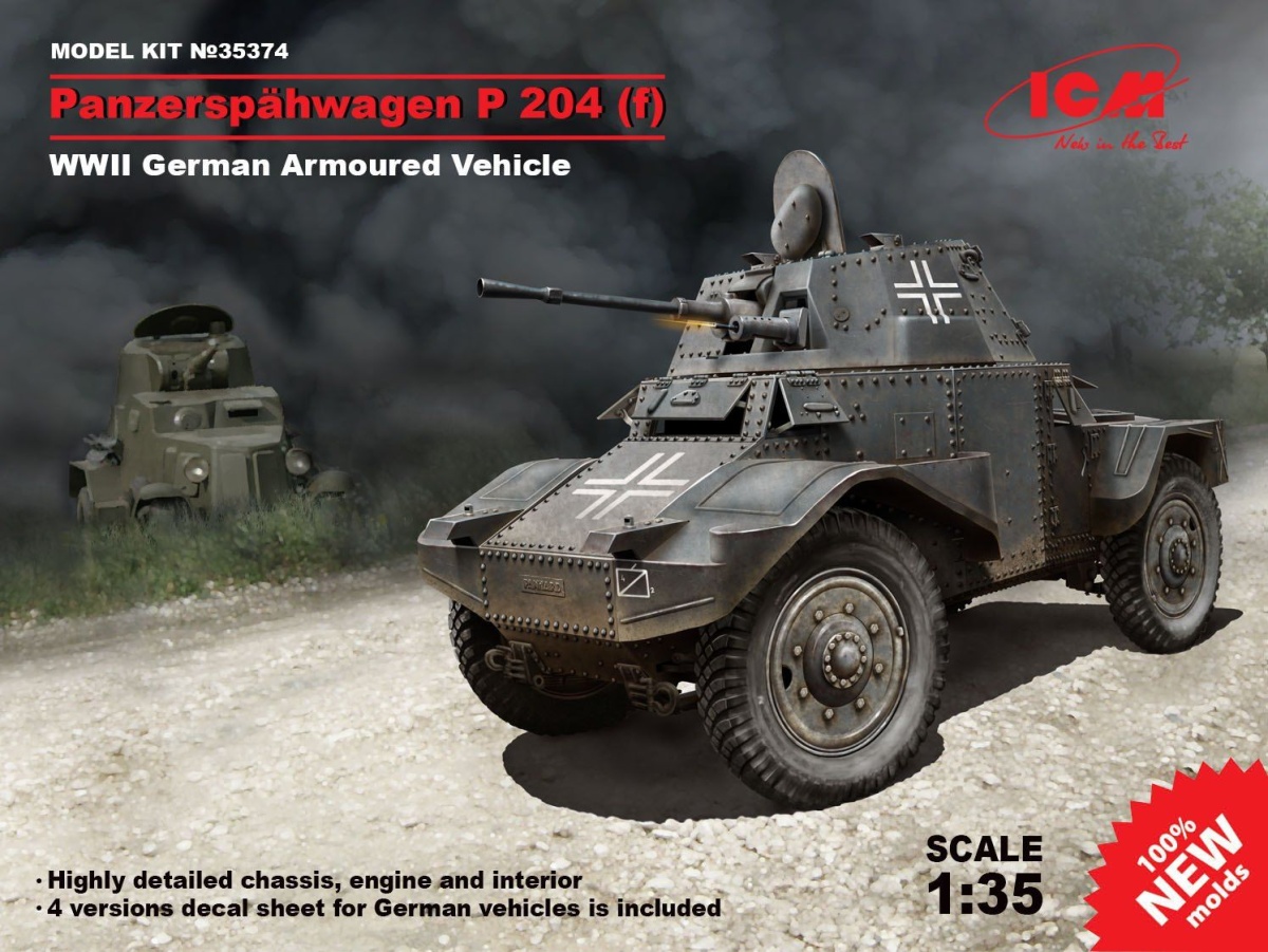 Zdjęcie główne produktu Panzerspahwagen P 204 (f) 1:35 ICM 35374