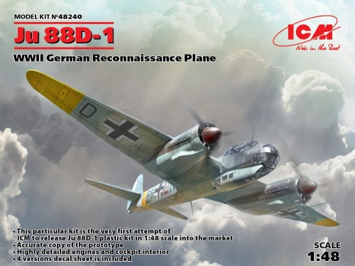 Ju 88D-1 Niemiecki samolot zwiadowczy z czasów II WŚ 1:48 ICM 48240