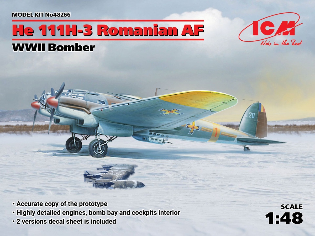 Zdjęcie główne produktu He 111H-3 Romanian AF 1:48 ICM 48266