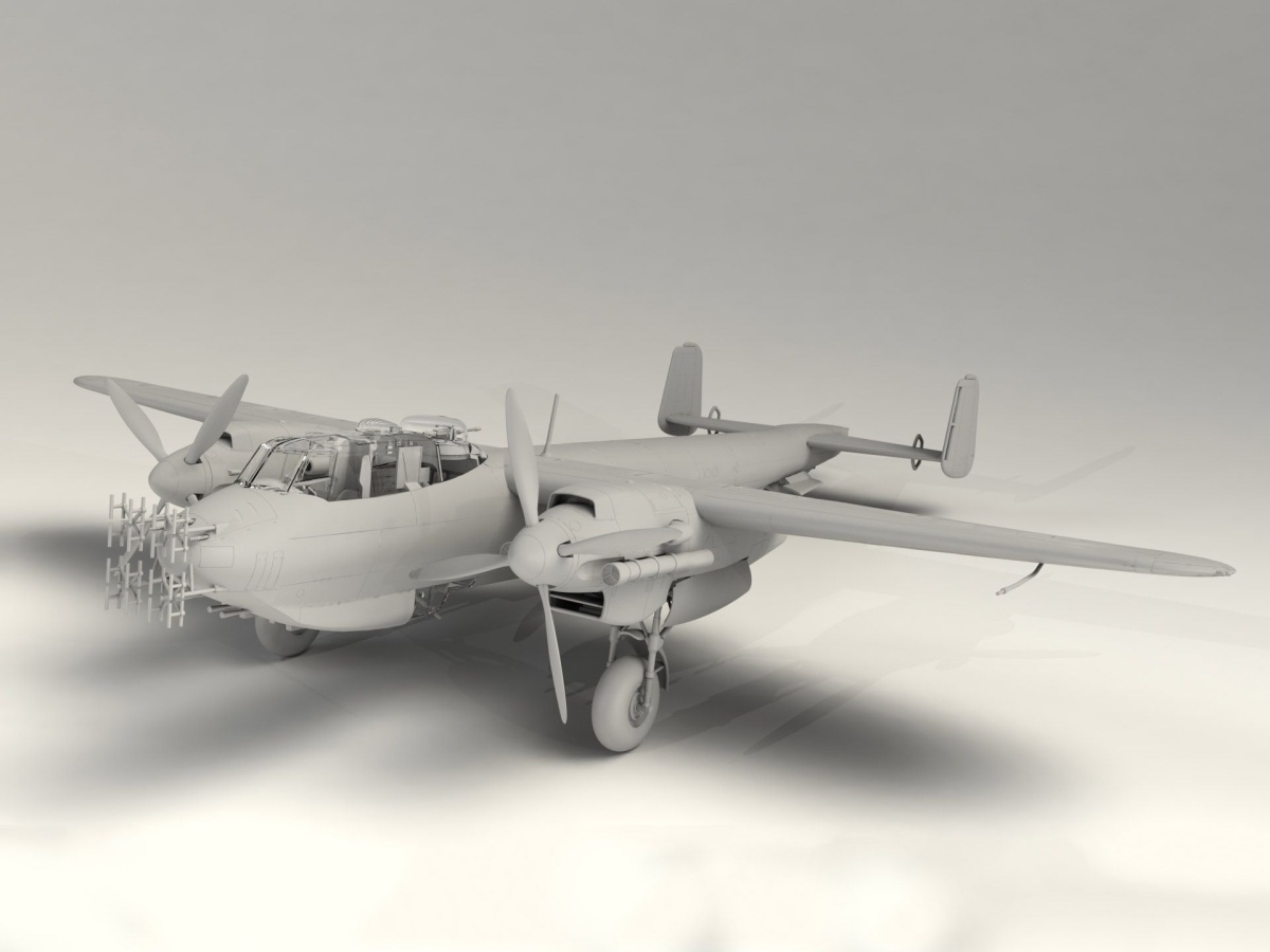 Zdjęcie dodatkowe produktu Dornier Do 217N-1 niemiecki myśliwiec nocny z 2 WŚ 1:48 ICM 48271
