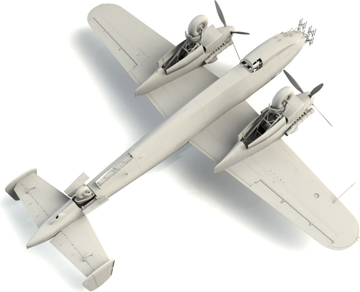 Zdjęcie dodatkowe produktu Dornier Do 217N-1 niemiecki myśliwiec nocny z 2 WŚ 1:48 ICM 48271