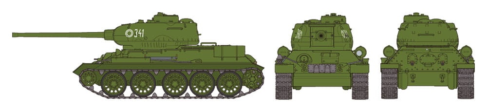 Zdjęcie dodatkowe produktu T-34-85 Rosyjski czołg średni 1:48 Tamiya 32599