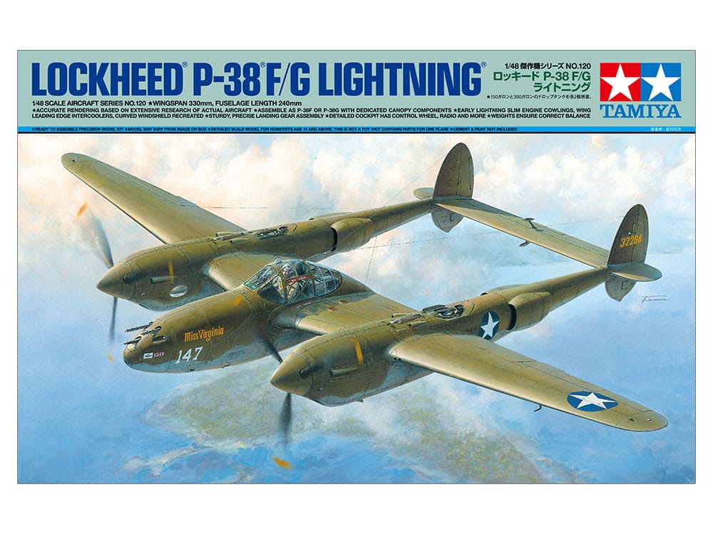 Zdjęcie główne produktu Lockheed P-38F/G Lightning 1:48 Tamiya 61120