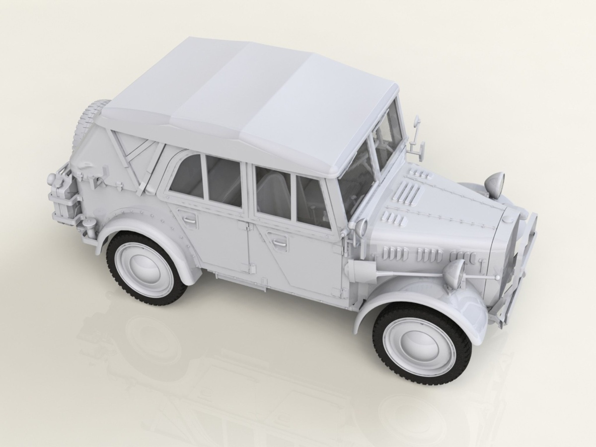 Zdjęcie dodatkowe produktu Niemiecki lekki samochód osobowy z II WŚ le.gl.Einheitz-Pkw Kfz.1 Soft Top 1:35 ICM 35582